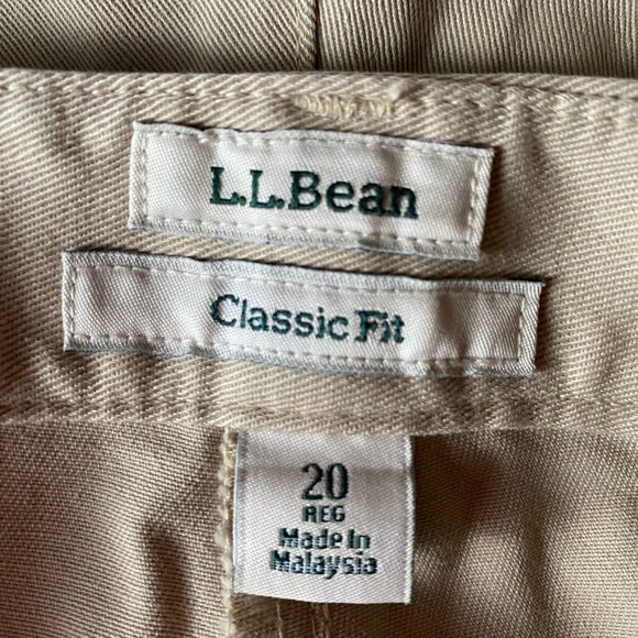 L.L. Bean Classic Fit Women’s Pants Tan Size 20 NWT - Picture 11 of 16